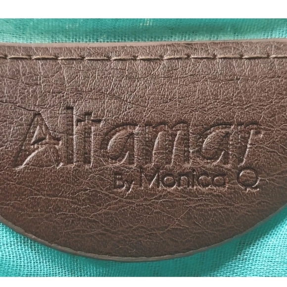 Altamar By Monica Q Raffi Resort Cruise Beach Bucket Bag Tote Beaded Drawstring - Picture 7 of 13